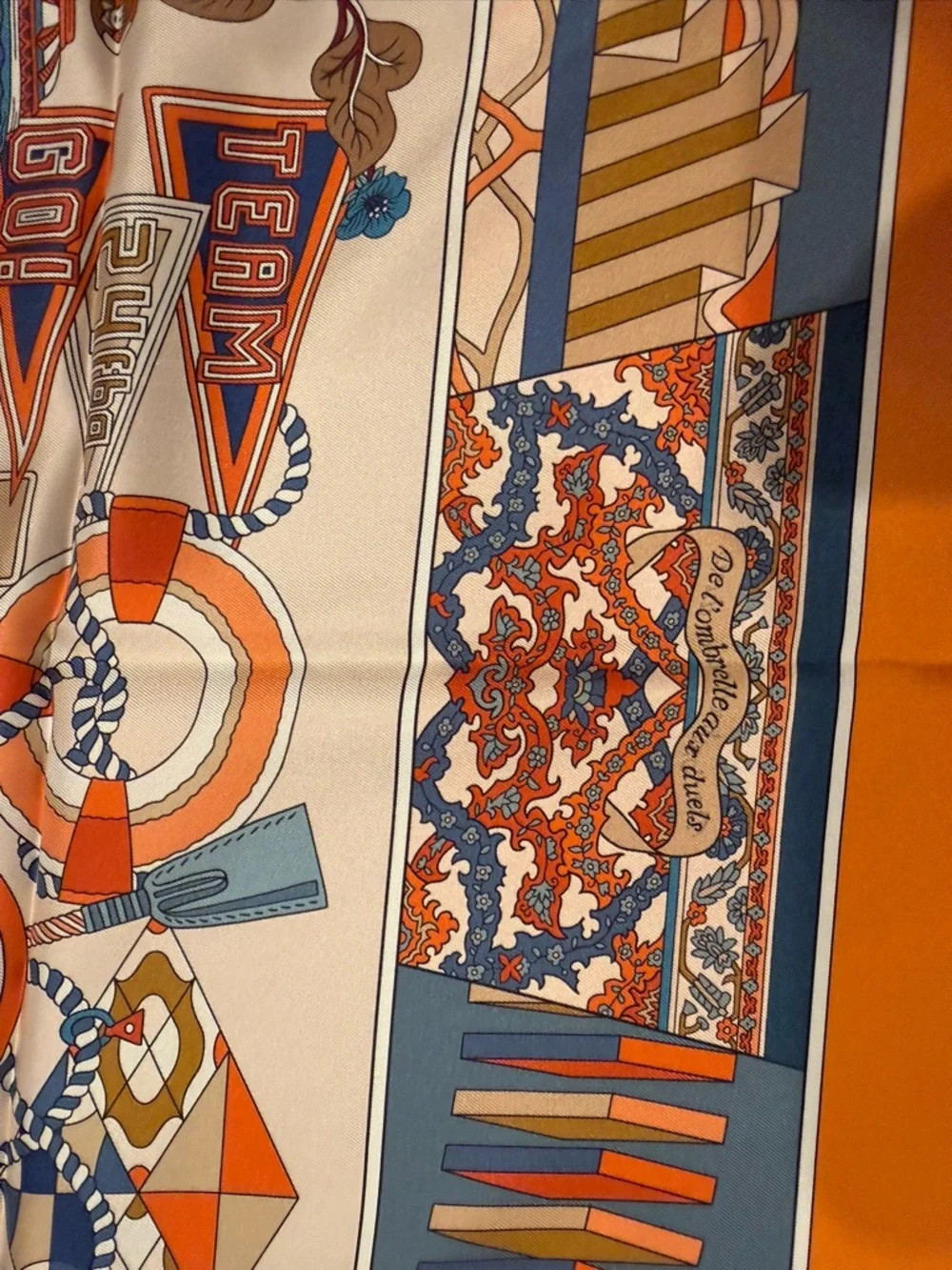 Hermes De l'Ombrelle aux Duels double face scarf 90 - Picture 5 of 9